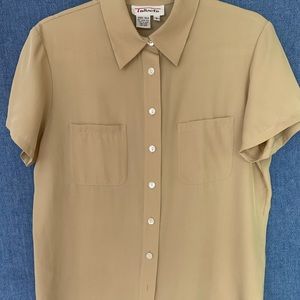 Talbots silk short sleeve shirt
